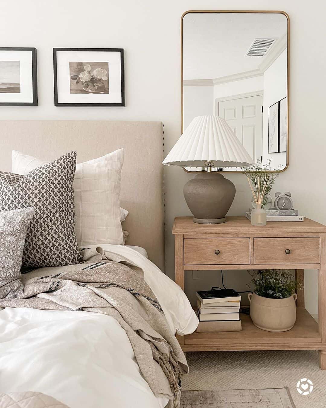 Keep it Simple with a Thin Gold Frame Mirror