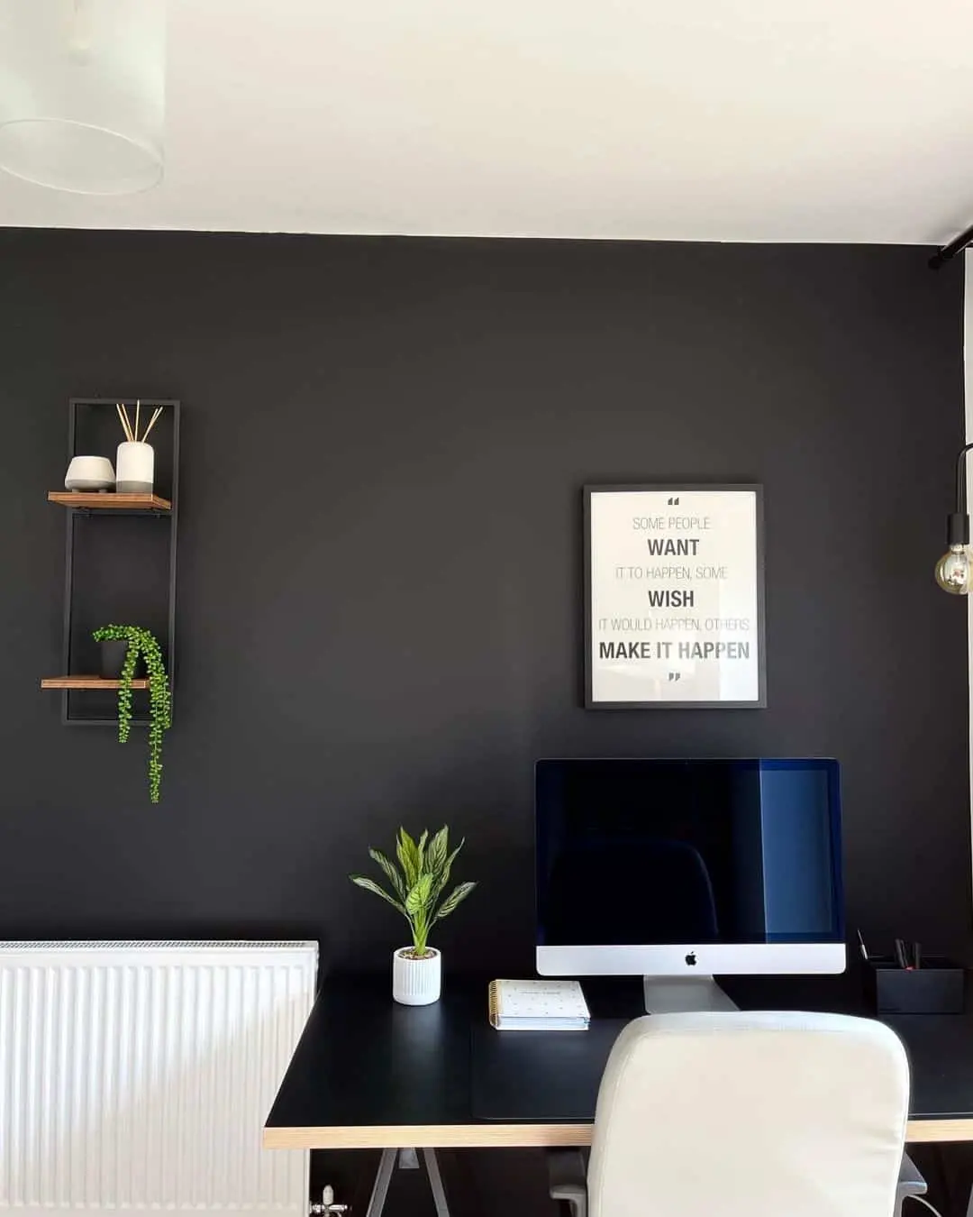 Motivational Print Adds a Bold Statement Above a Desk
