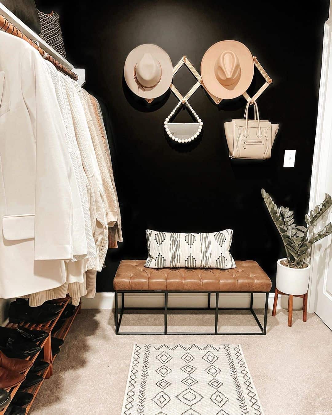 Expandable Wall Rack for Hats and Bags