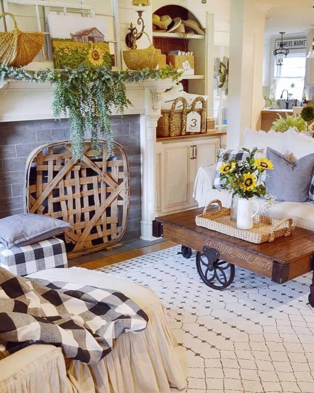 Farmhouse Charm in a Wooden Cart Table