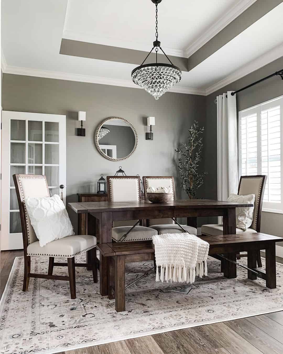 Crystal Chandelier for Glamour Above Rustic Table