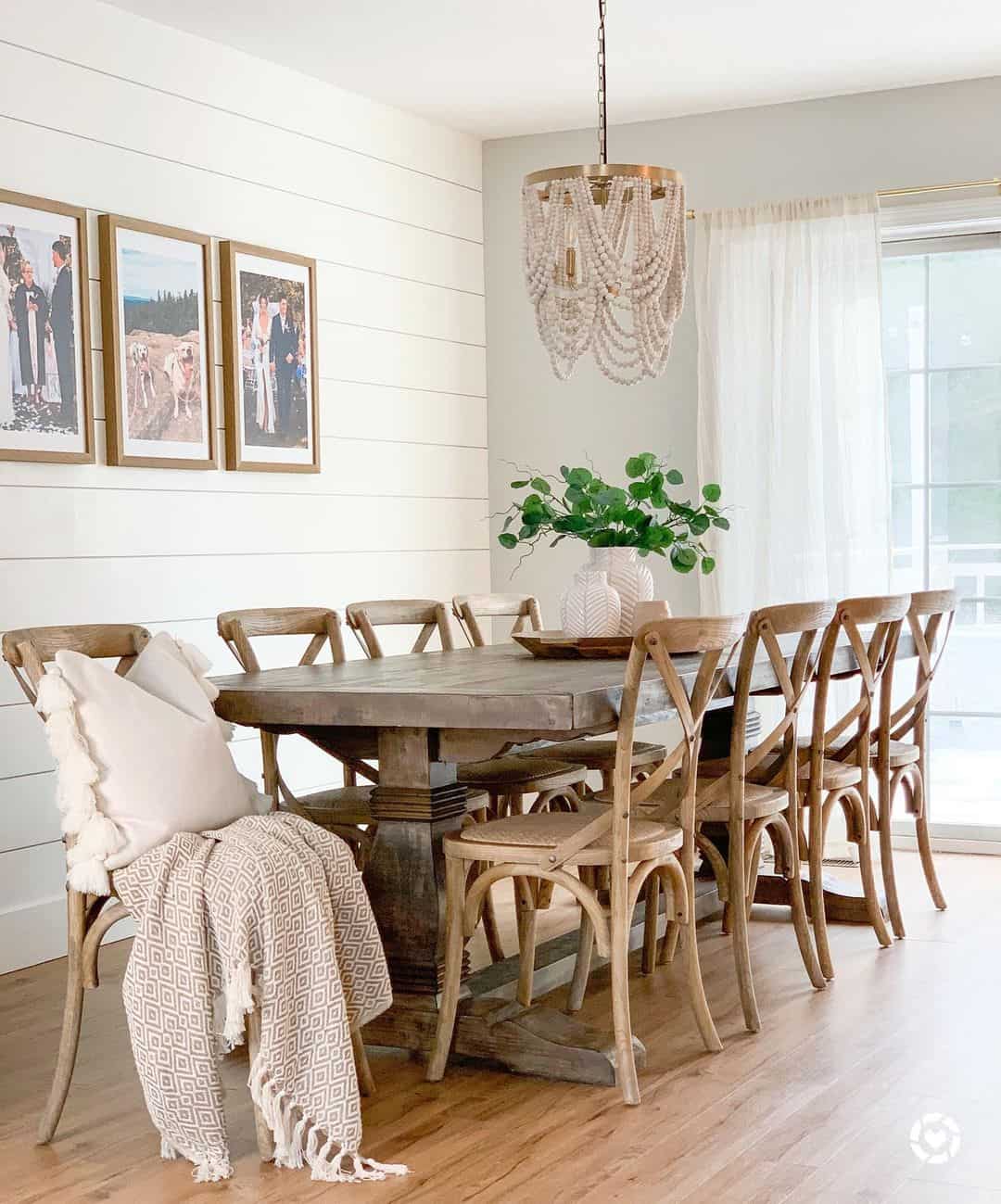 Beaded Chandelier with Gold Metal Accents