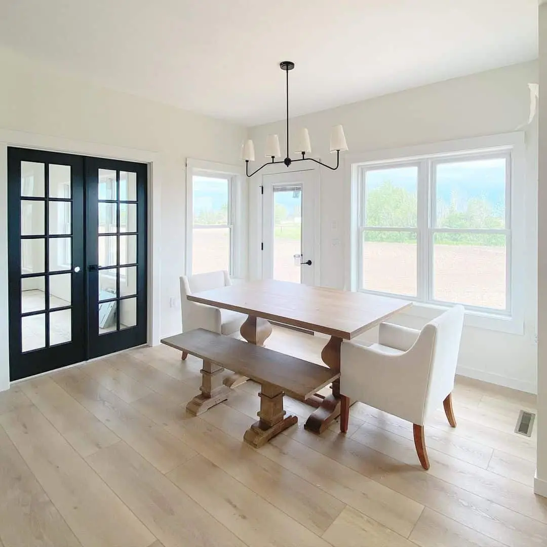 Modern Farmhouse Chandelier with Tapered Shades