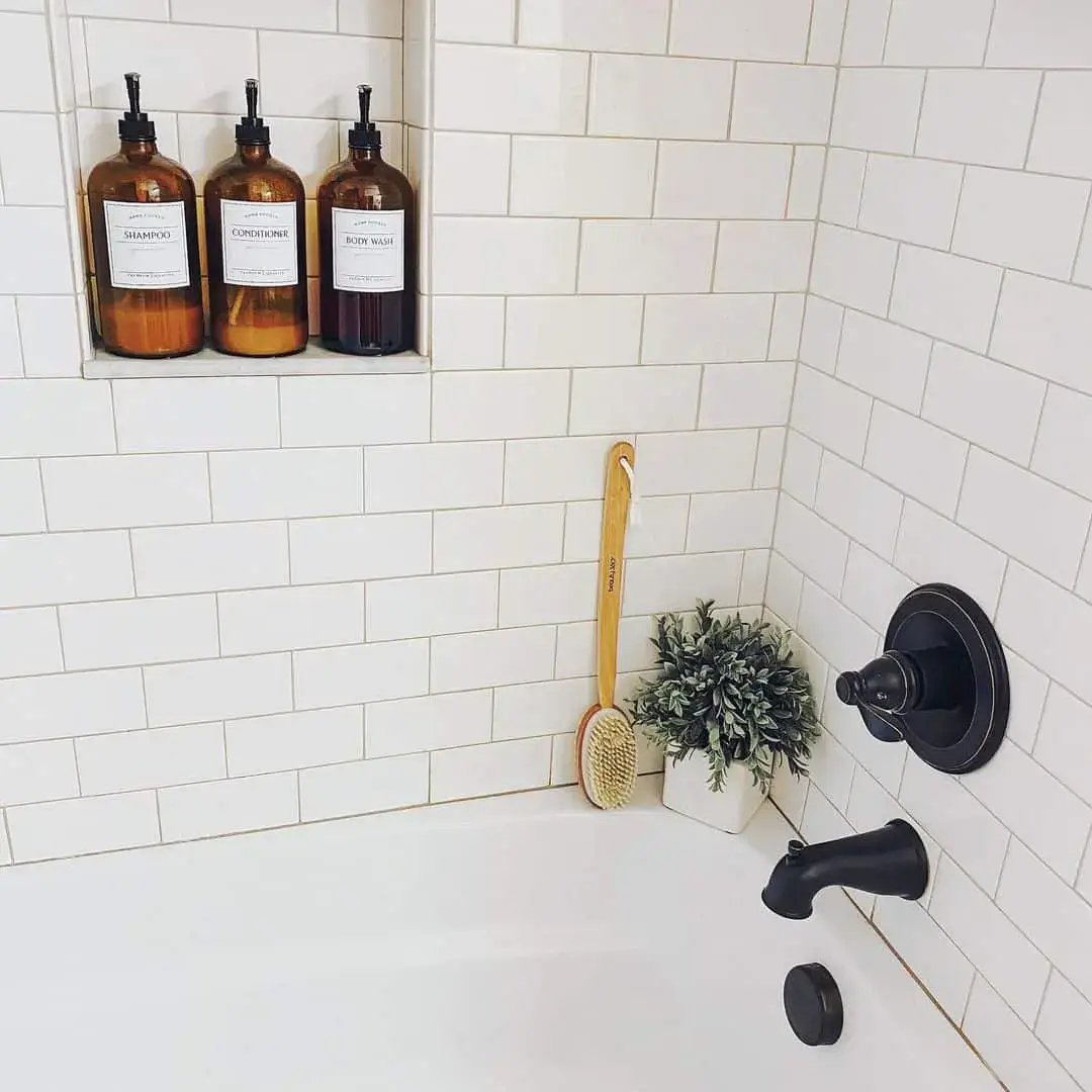 Coordinate Your Shower Essentials with Amber Glass Dispensers
