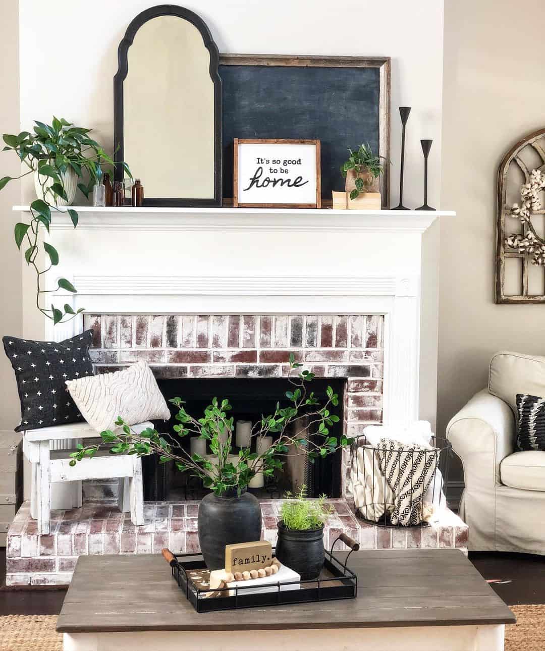 Layered Mirror and Chalkboard Create Depth