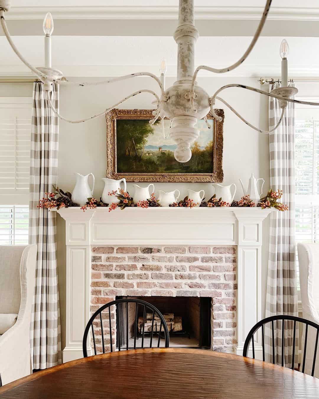 Group White Pitchers for a Classic Farmhouse Mantel