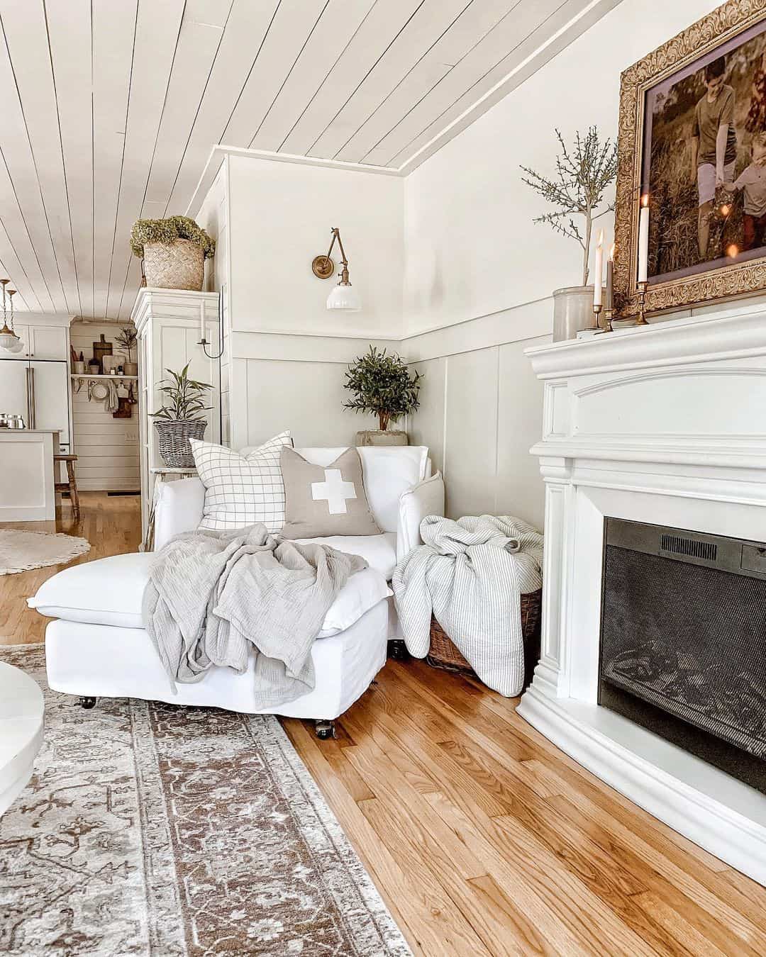 Center Your Mantel with a Family Photo and Tall Candles
