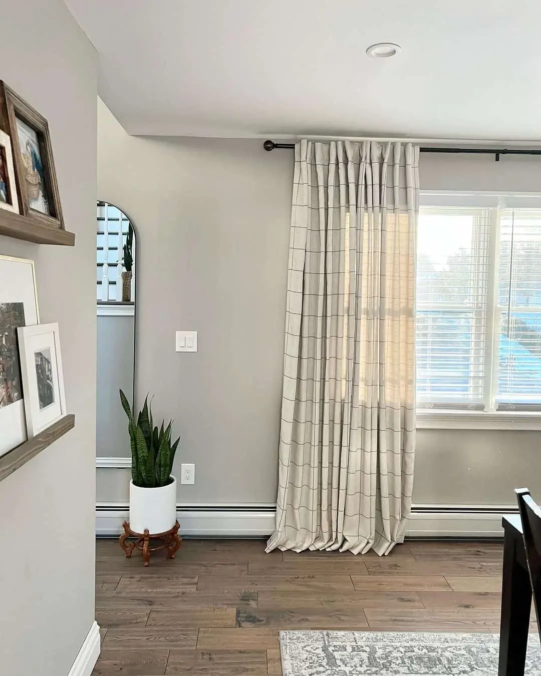 Subtle Grid Pattern Curtains Add Graphic Interest