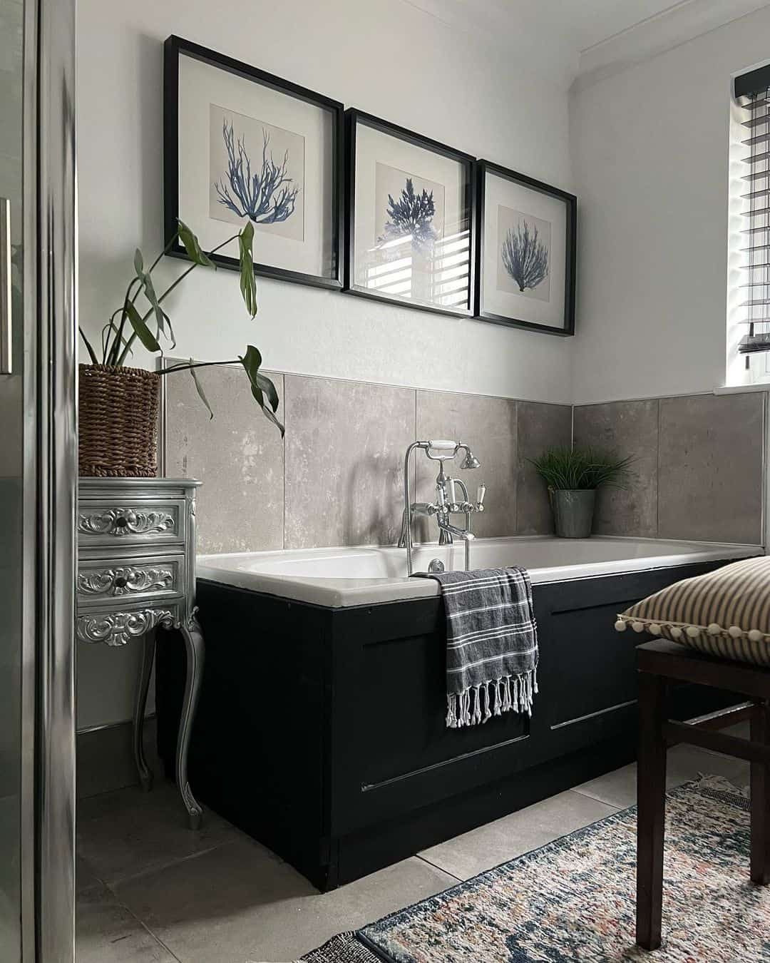 Bring the Ocean Above the Tub with Botanical Prints