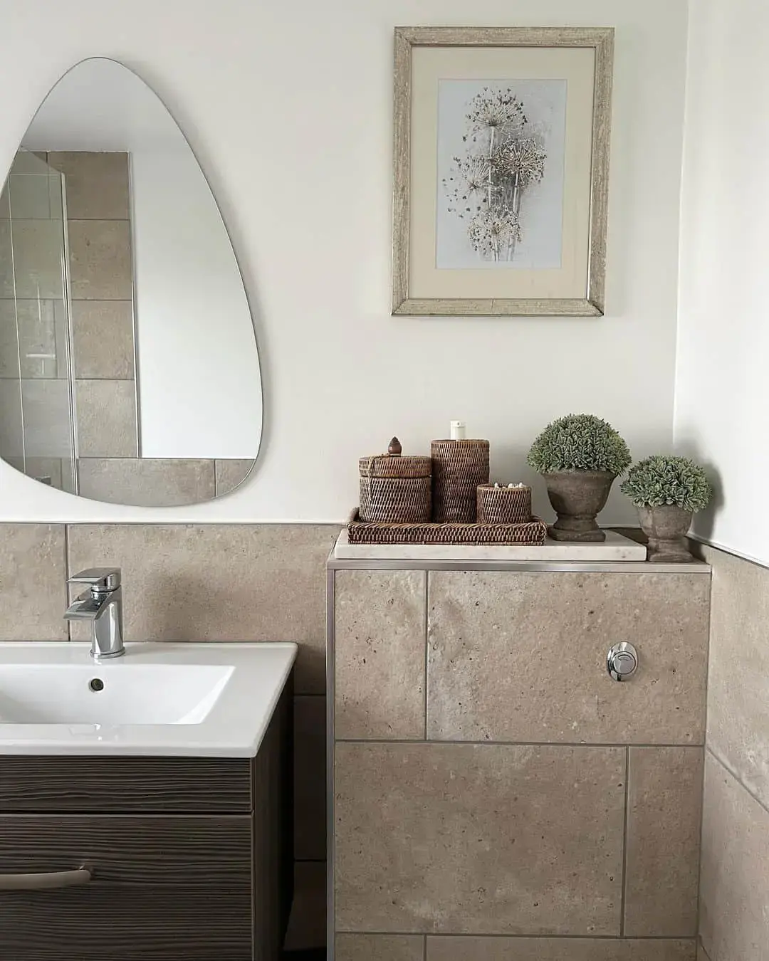 Textured Rattan Baskets Organize Toilet Tank Toppers