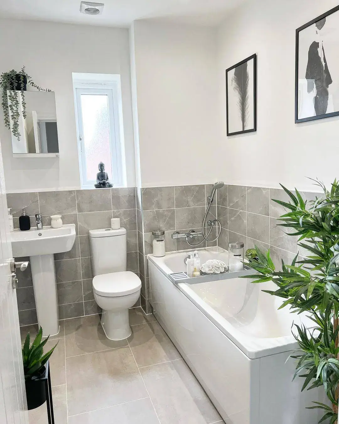 Ground Your Space with Grey Stone-Look Half-Walls