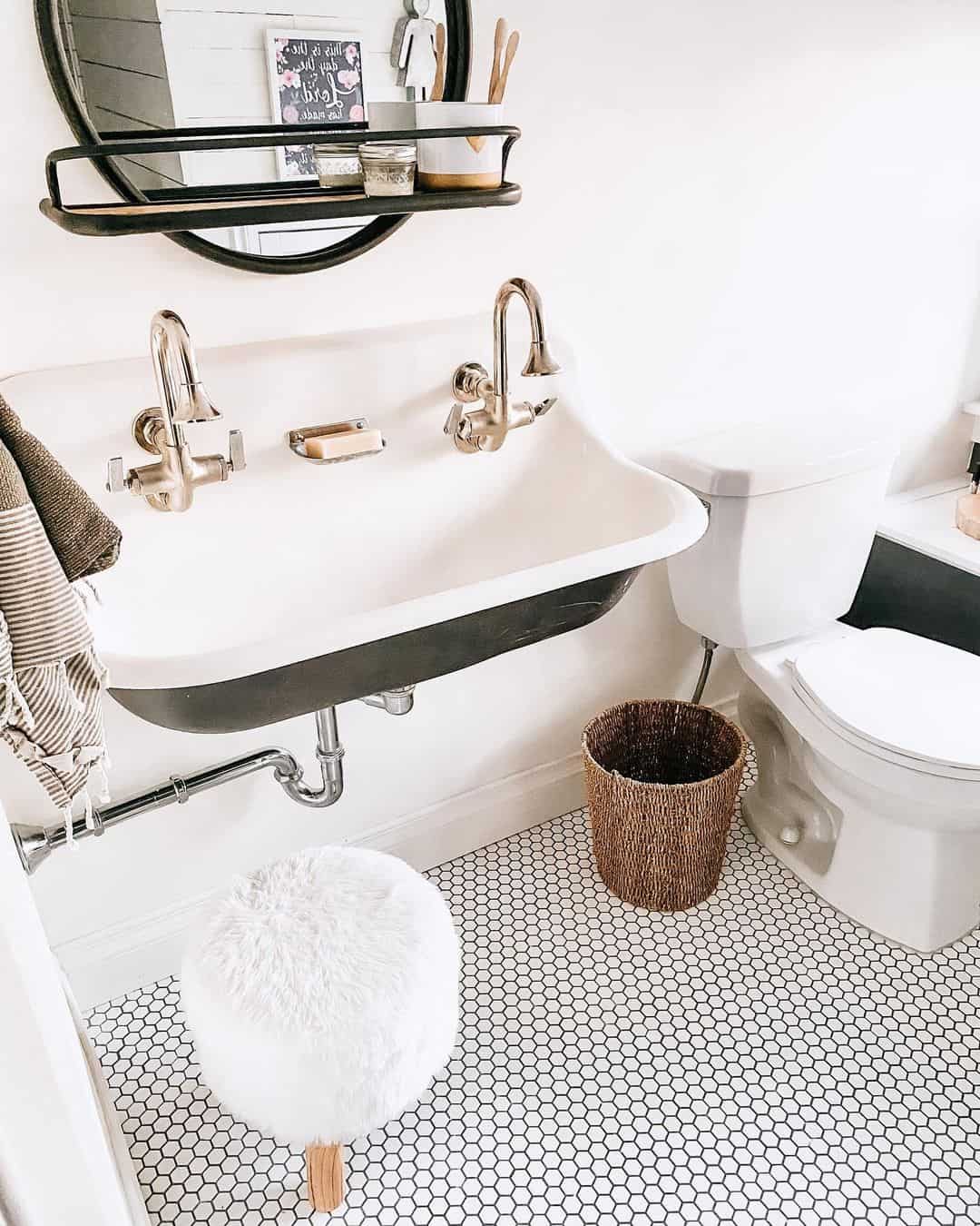 Achieve a Classic Pattern with Tiny Hexagon Floor Tiles