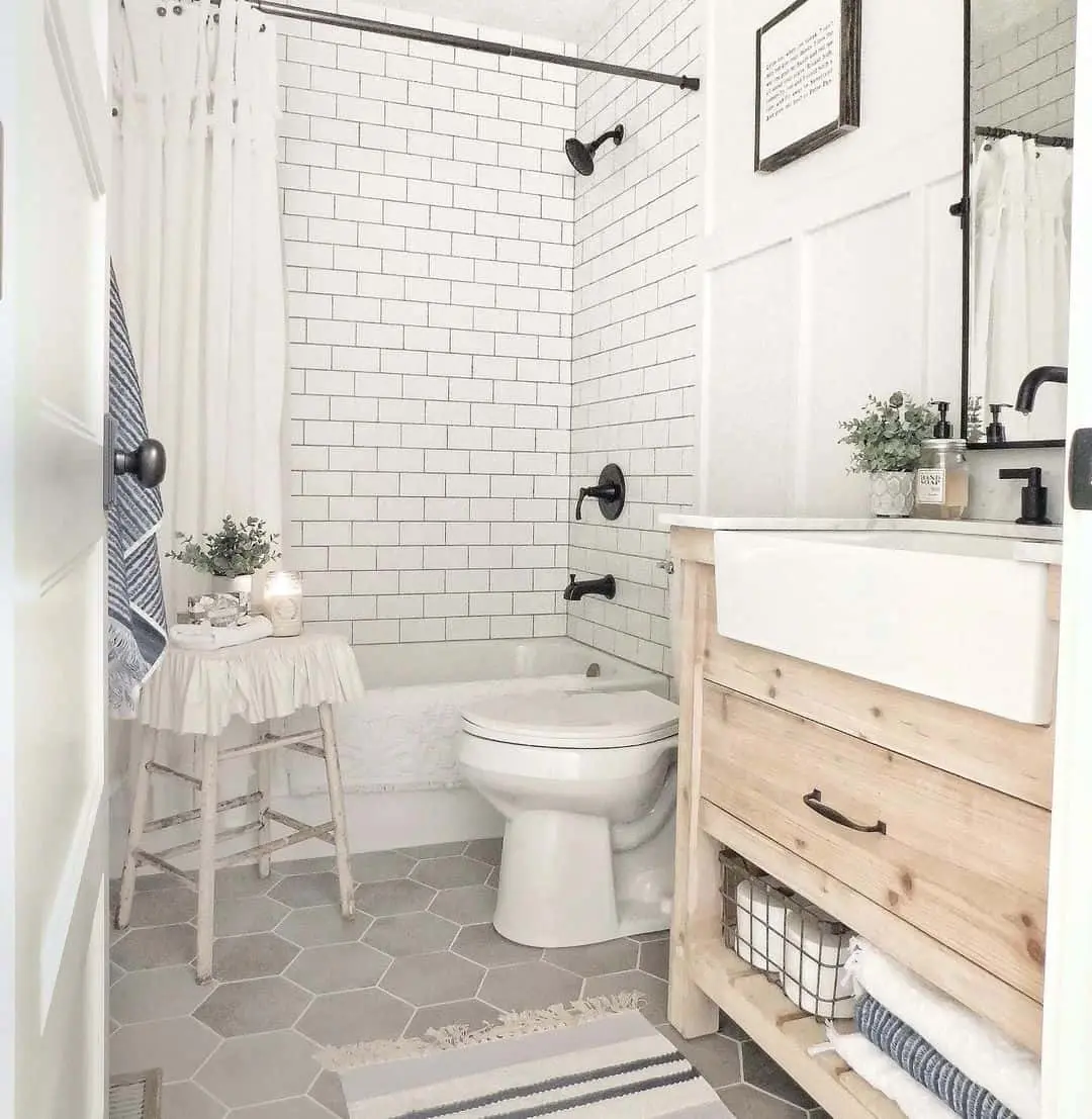 Hexagon Floor Tiles Create a Subtle Geometric Foundation