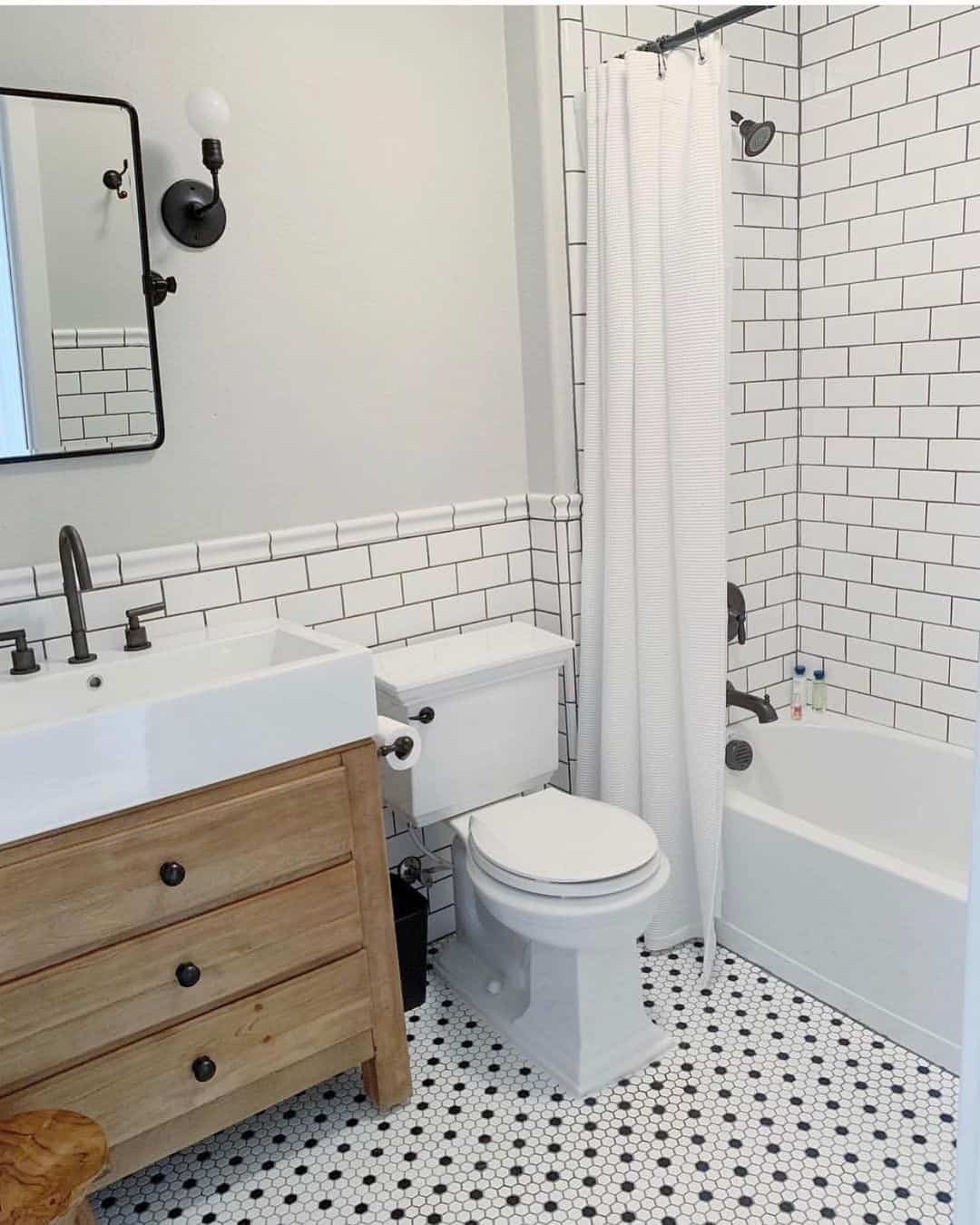 Embrace a Classic Look with Black and White Hex Tile Flooring