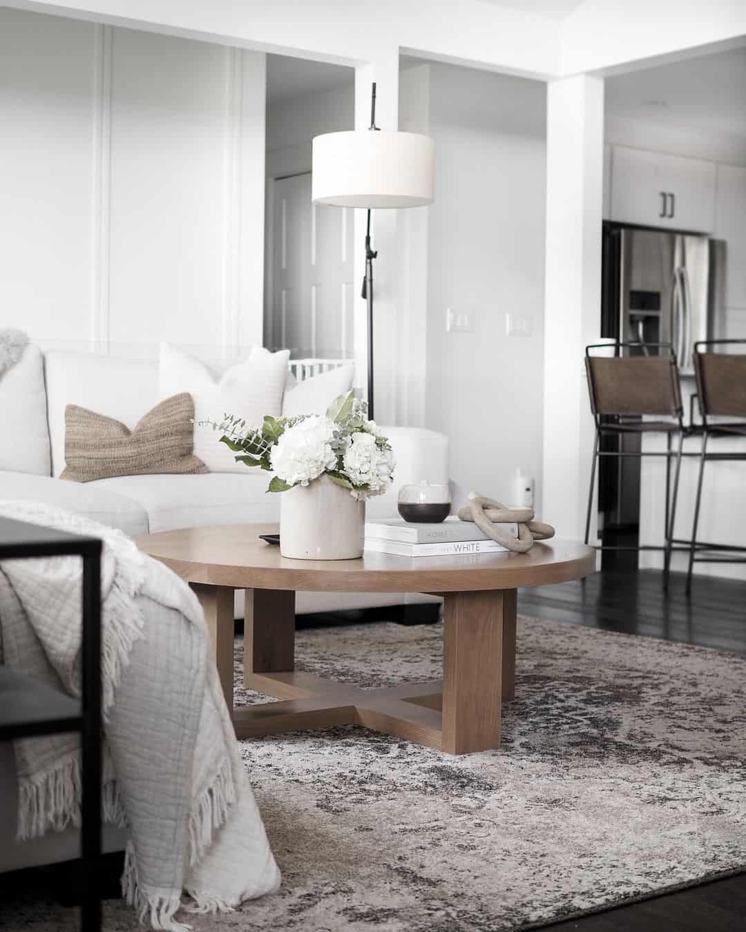 Cross-Base Table with Chain Decor