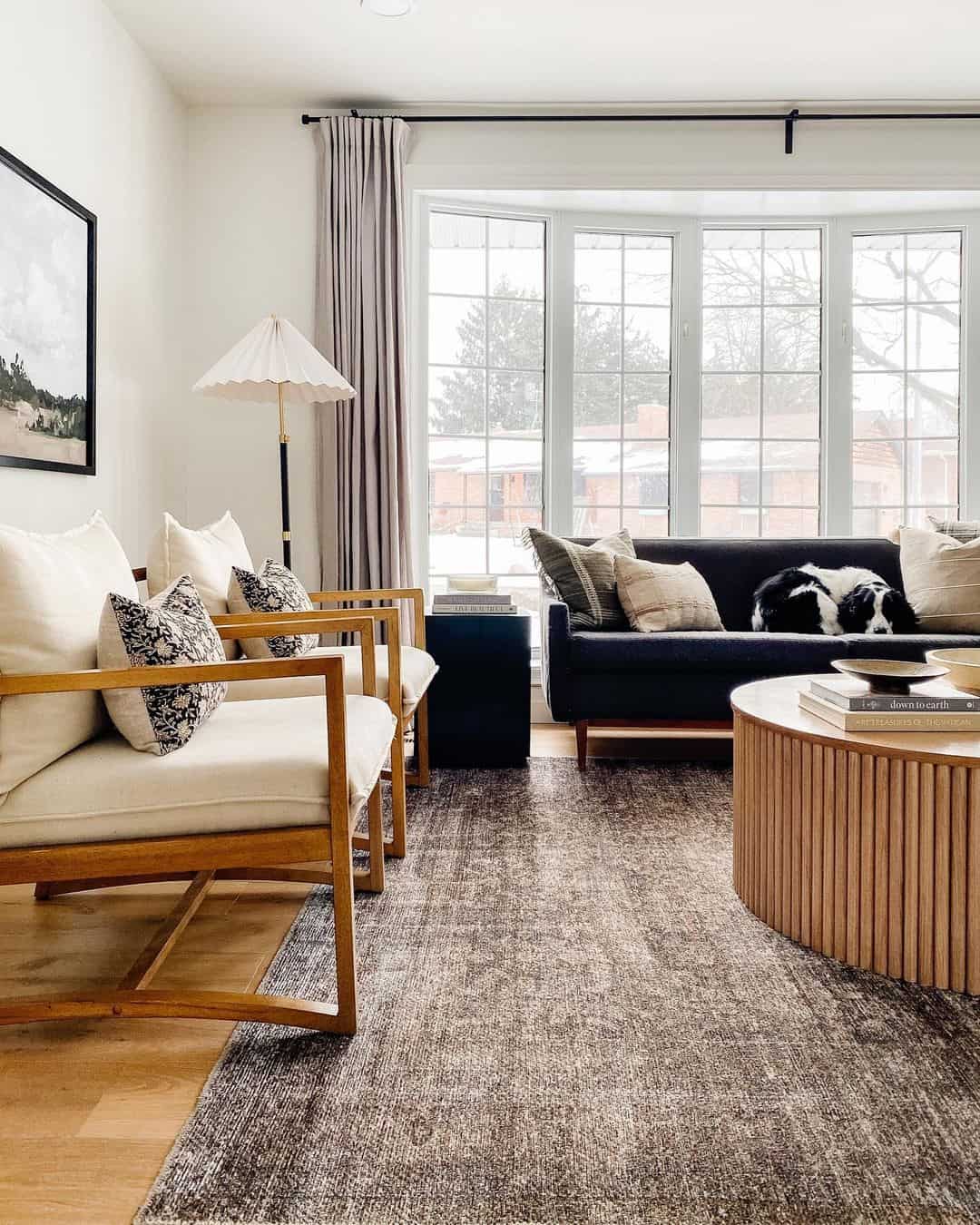 Ribbed Wood Table Adds Warm Texture