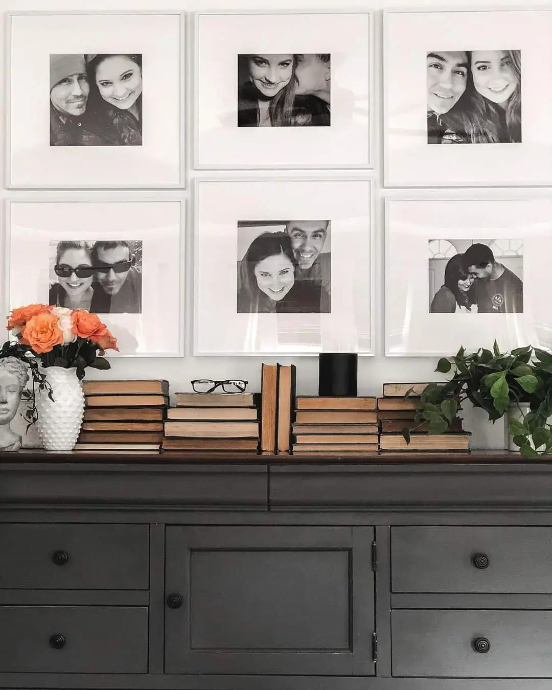 Six Square Black And White Portraits Create a Tidy Grid