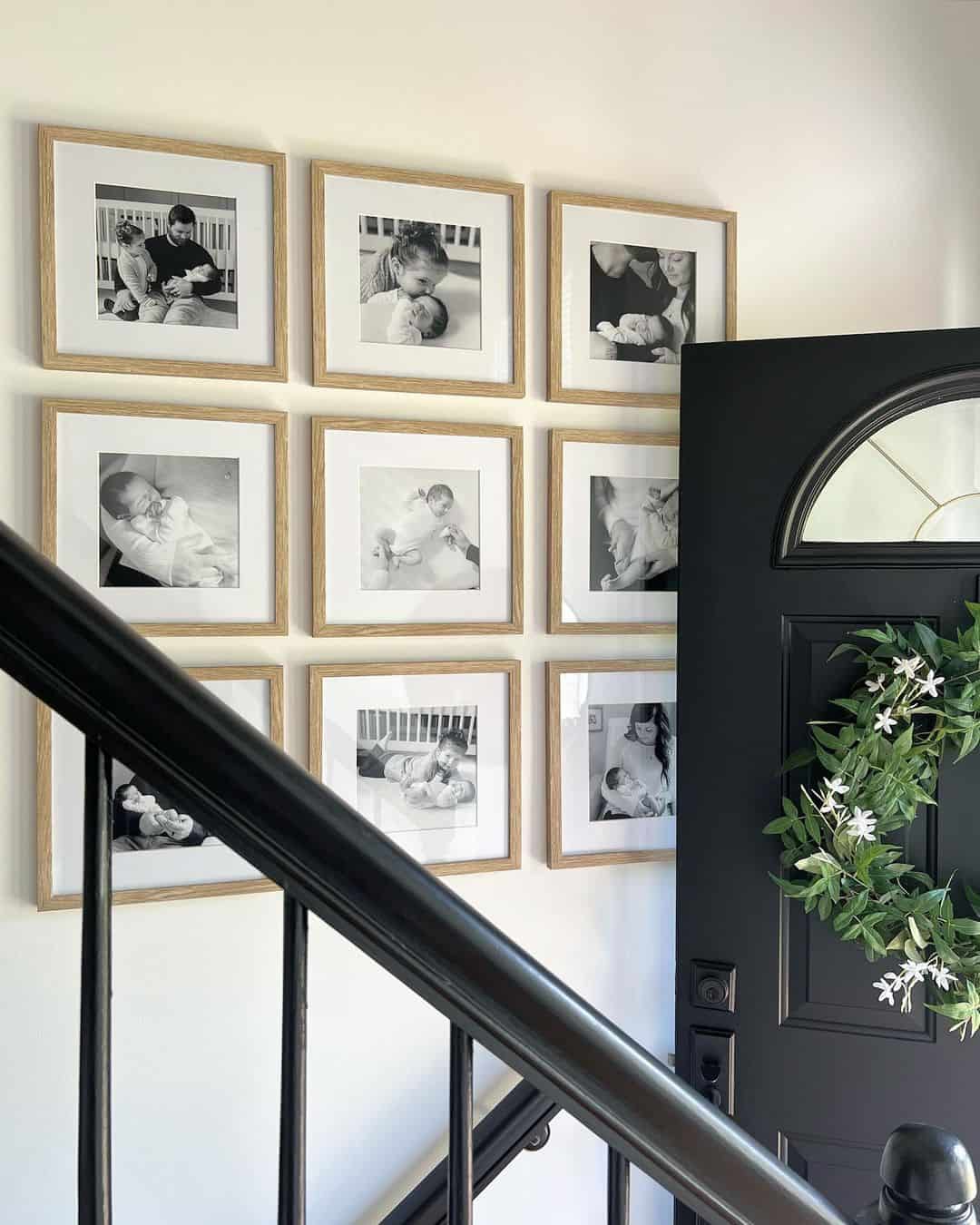 Nine Identical Frames Create a Staircase Photo Timeline