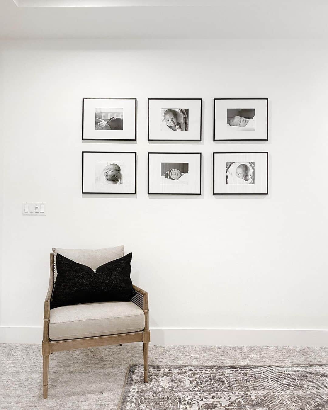 Six Black and White Baby Photos Create a Gentle Gallery