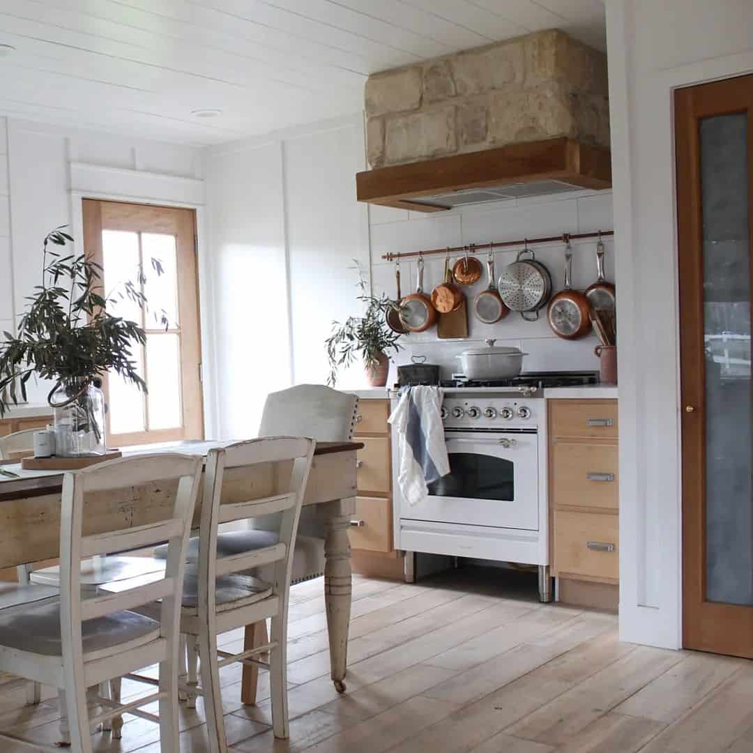 Pale Wood Plank Floors Add a Light Foundation