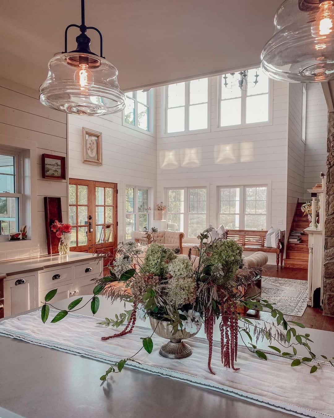 Classic Touch with Bell Jar Pendants