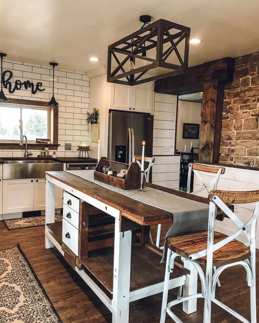 Rustic Modern Wood Lantern Pendant
