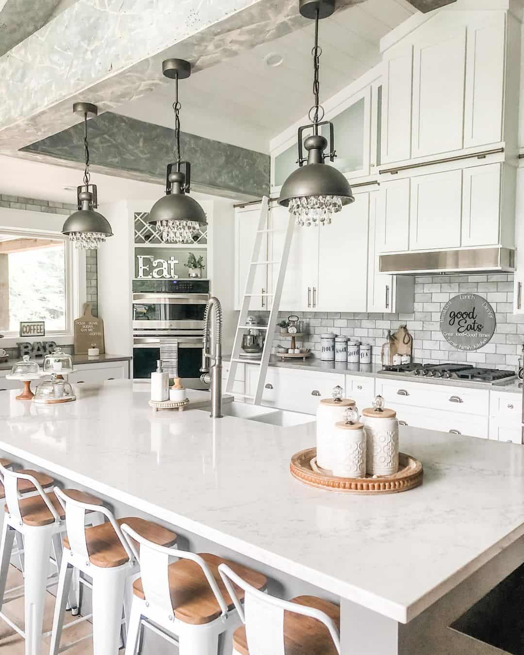 Glamour with Industrial Crystal Pendants