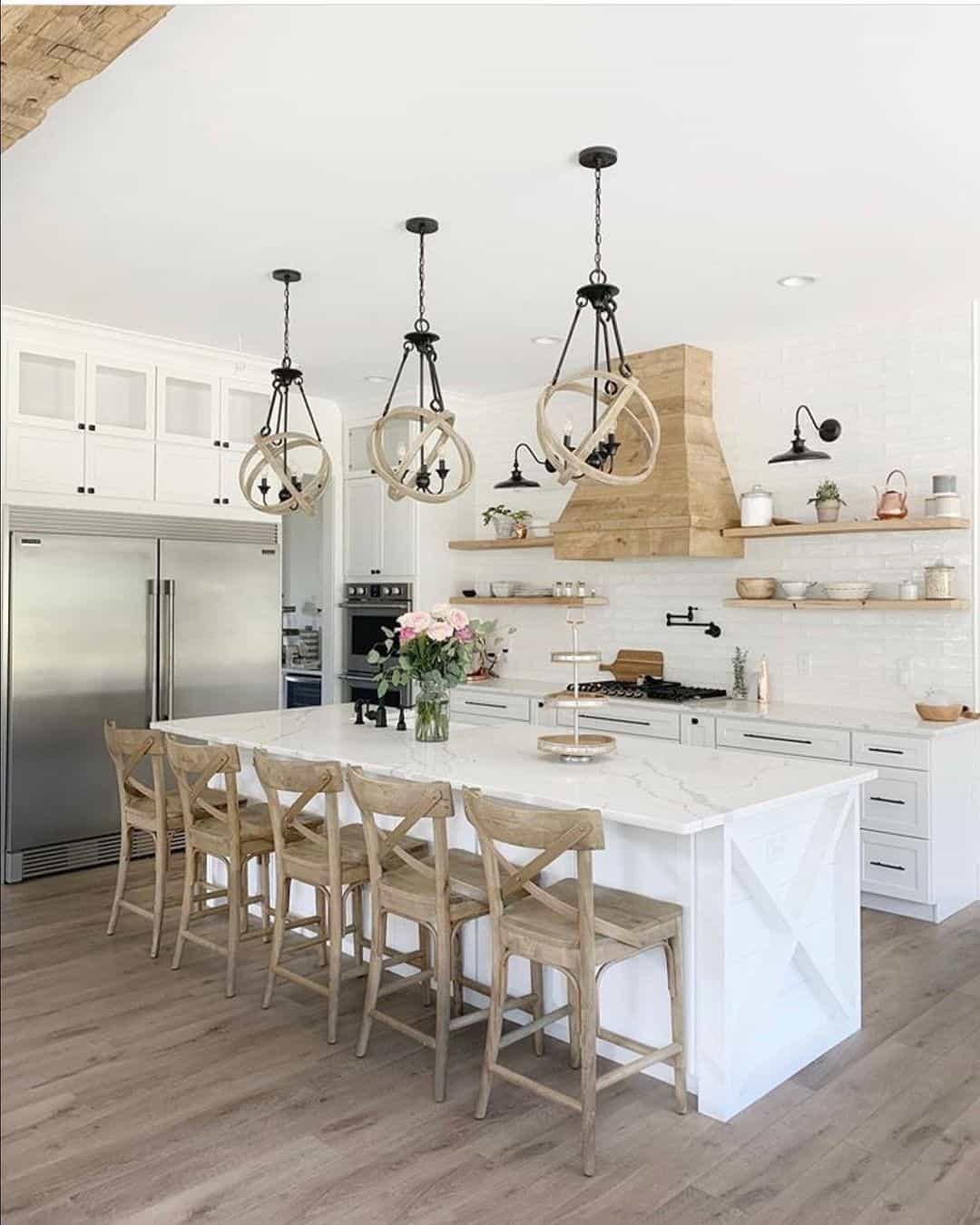 Farmhouse Charm with Orb Pendants