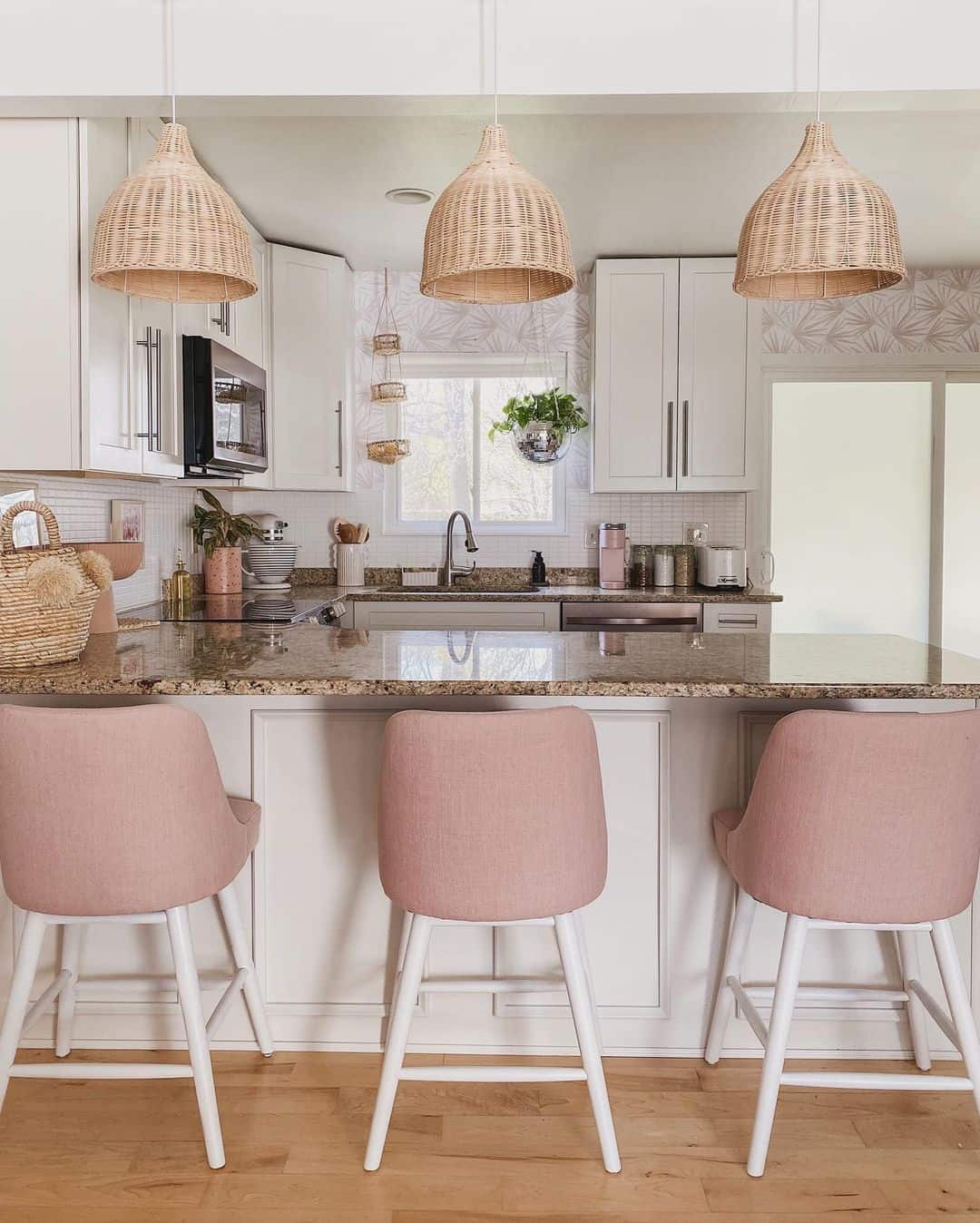 Woven Rattan Pendants Add Natural Texture