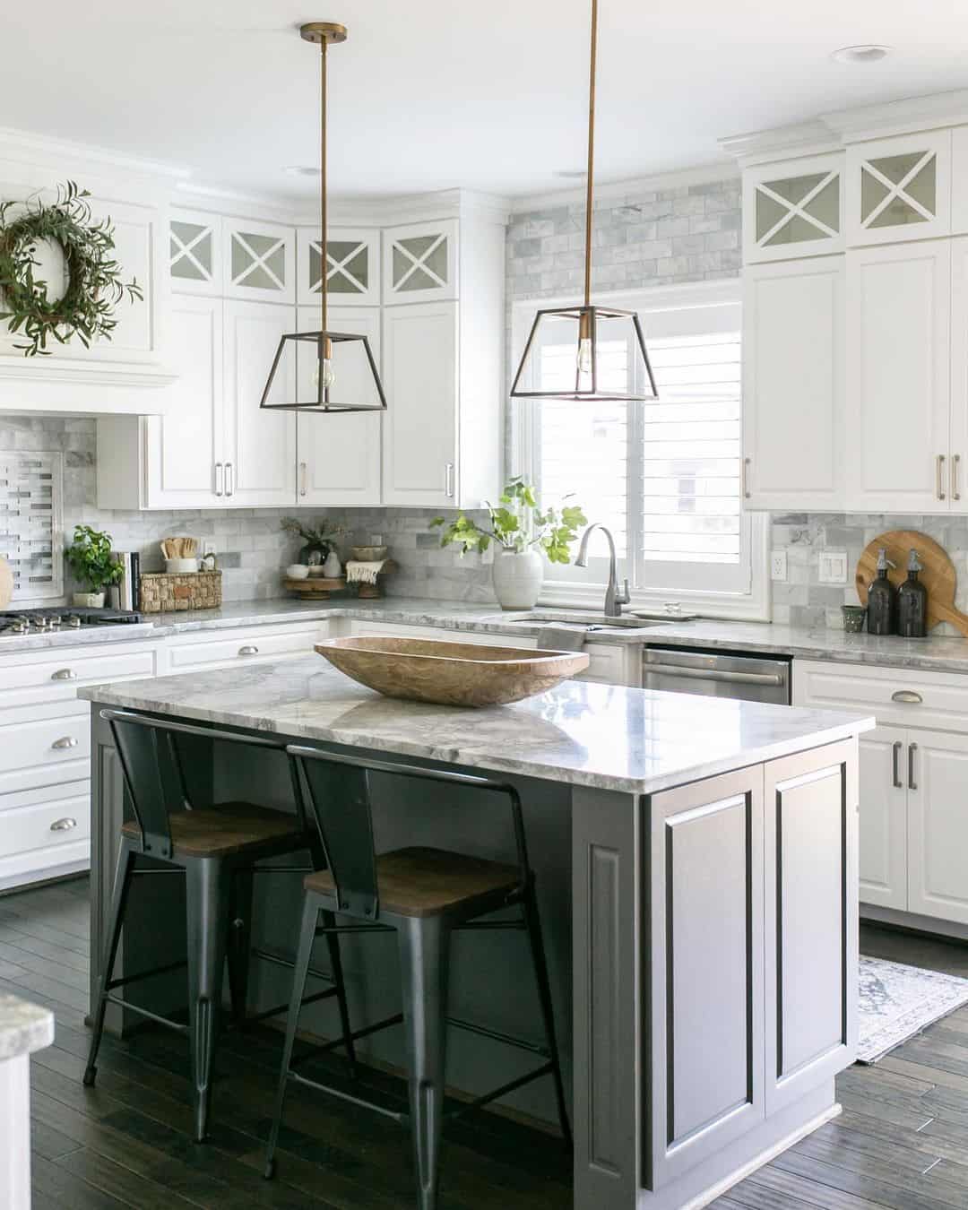 Geometric Lanterns with Brass Accents for Industrial Style