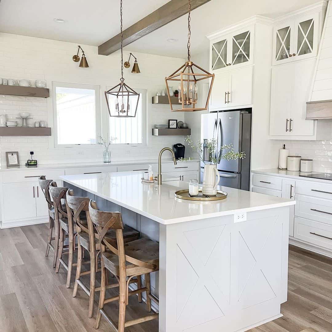 Copper Geometric Lanterns for Modern Farmhouse Style