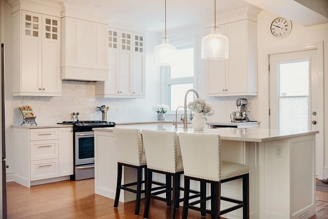 Clear Bell Pendants Provide Soft, Diffused Light