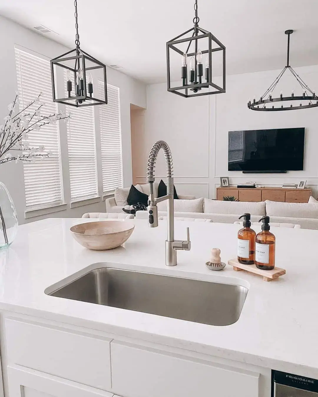 Neatly Store Sink Essentials on a Wooden Tray