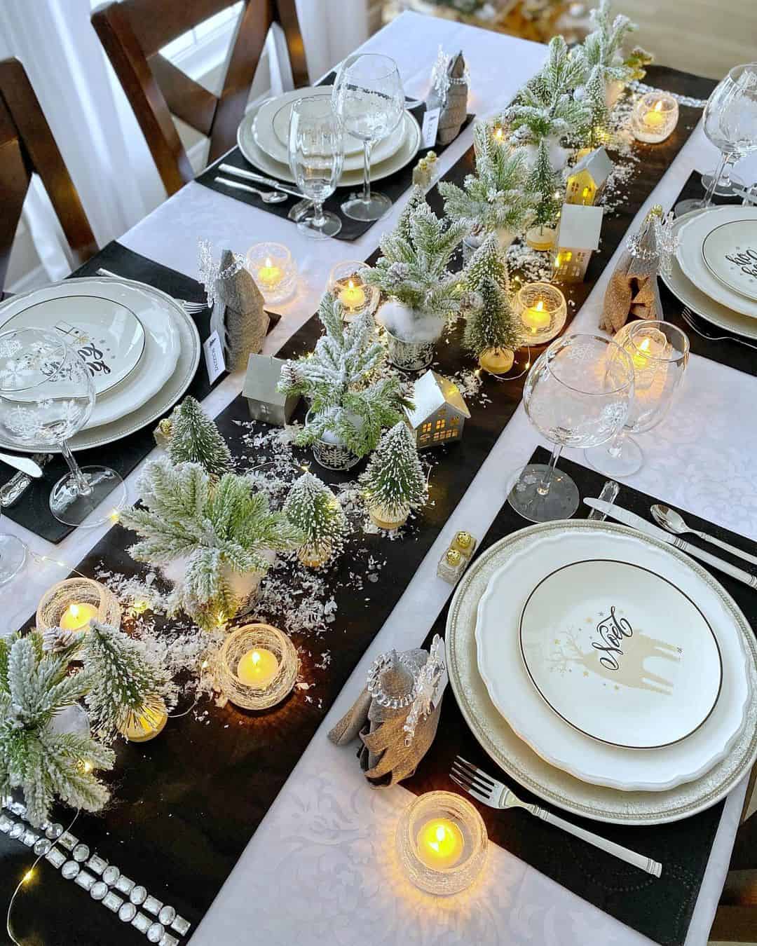 Miniature Village for a Whimsical Winter Wonderland