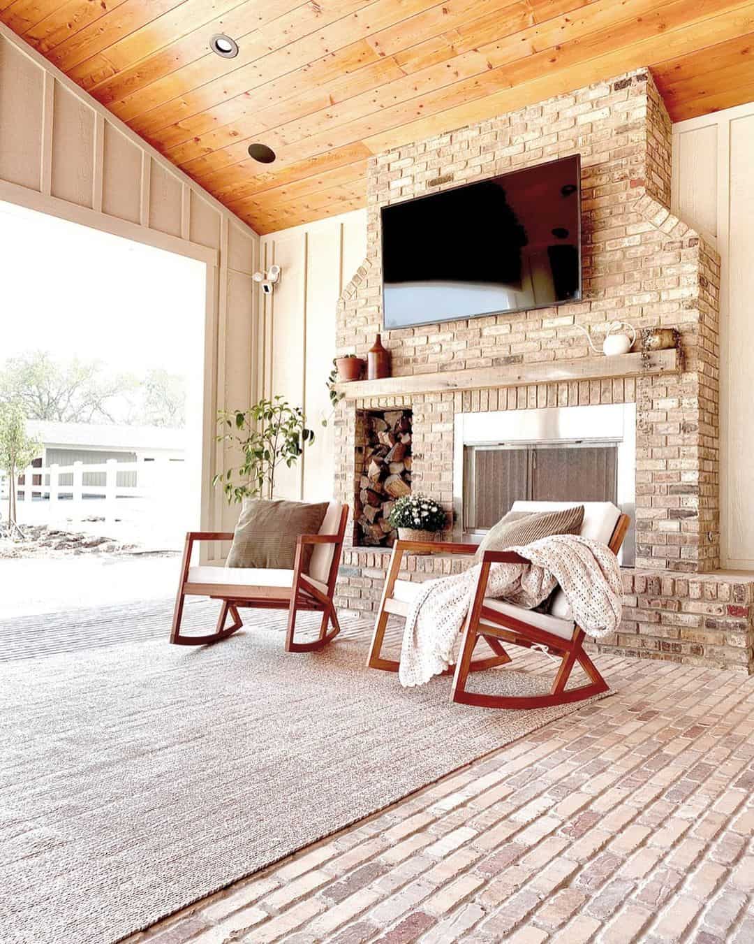 Stack Firewood for Natural Texture in the Hearth
