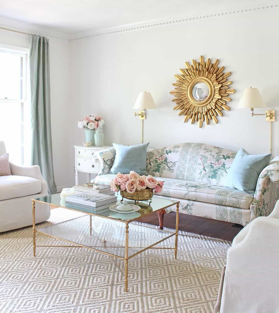 Gold Sunburst Mirror Adds Radiance and Glamour