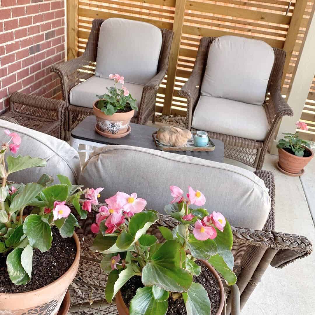 Brighten Wicker Furniture with a Pop of Floral Color