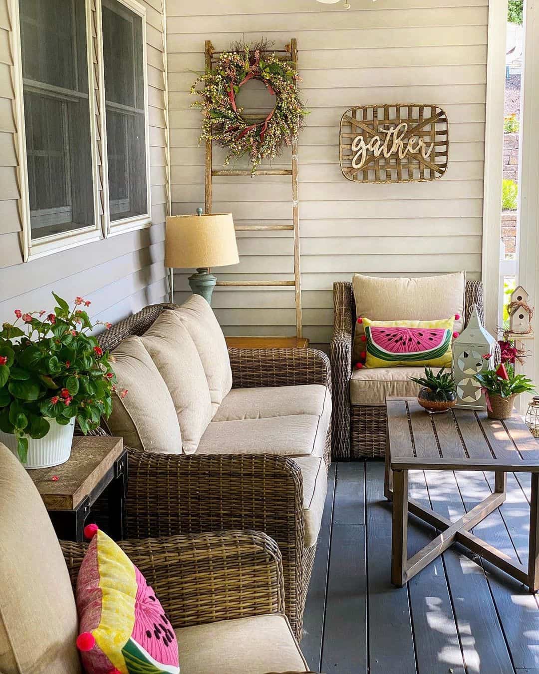 Mount a 'Gather' Sign in a Tobacco Basket for Farmhouse Flair