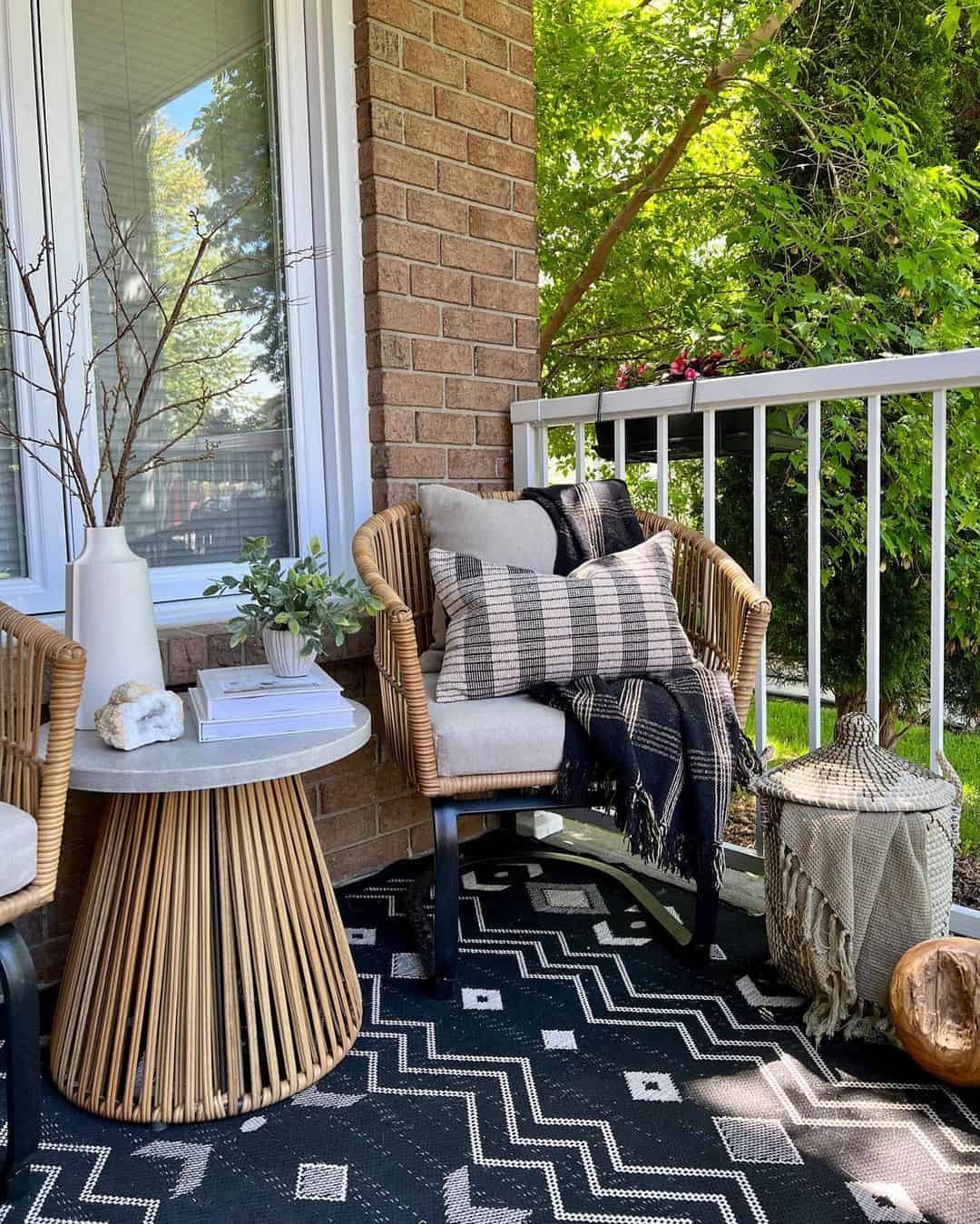 Woven Side Table Adds Natural Texture