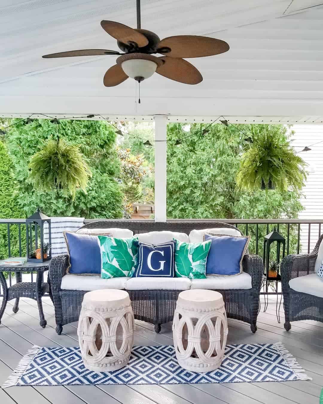 Ceramic Garden Stools as Side Tables or Seating