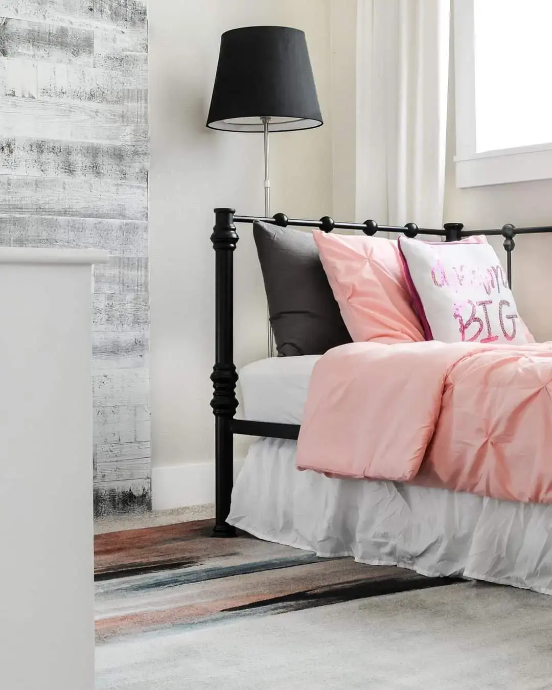 Textured pillows add dreamy dimension