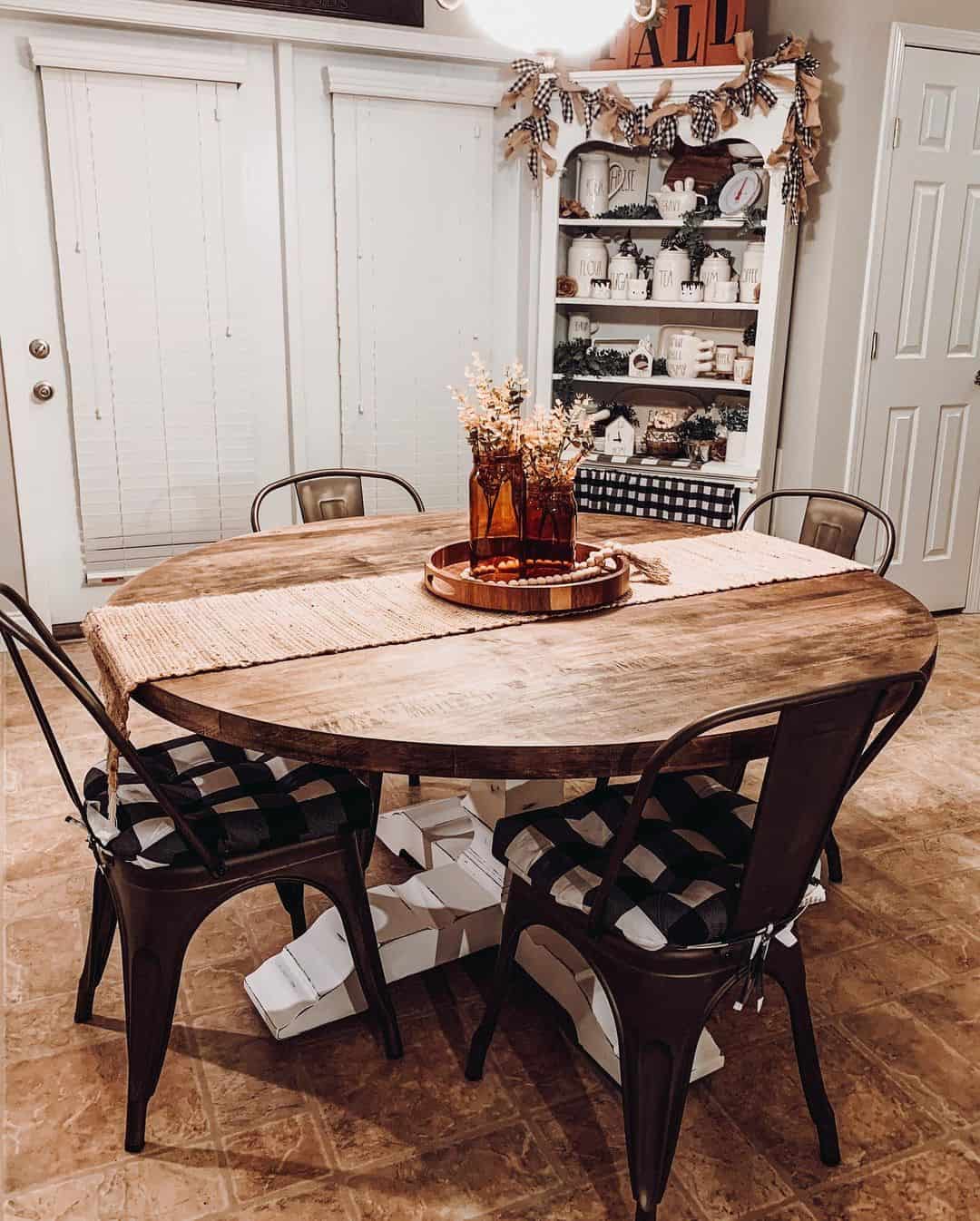 Anchor Your Table with a Wooden Tray and Amber Bottles