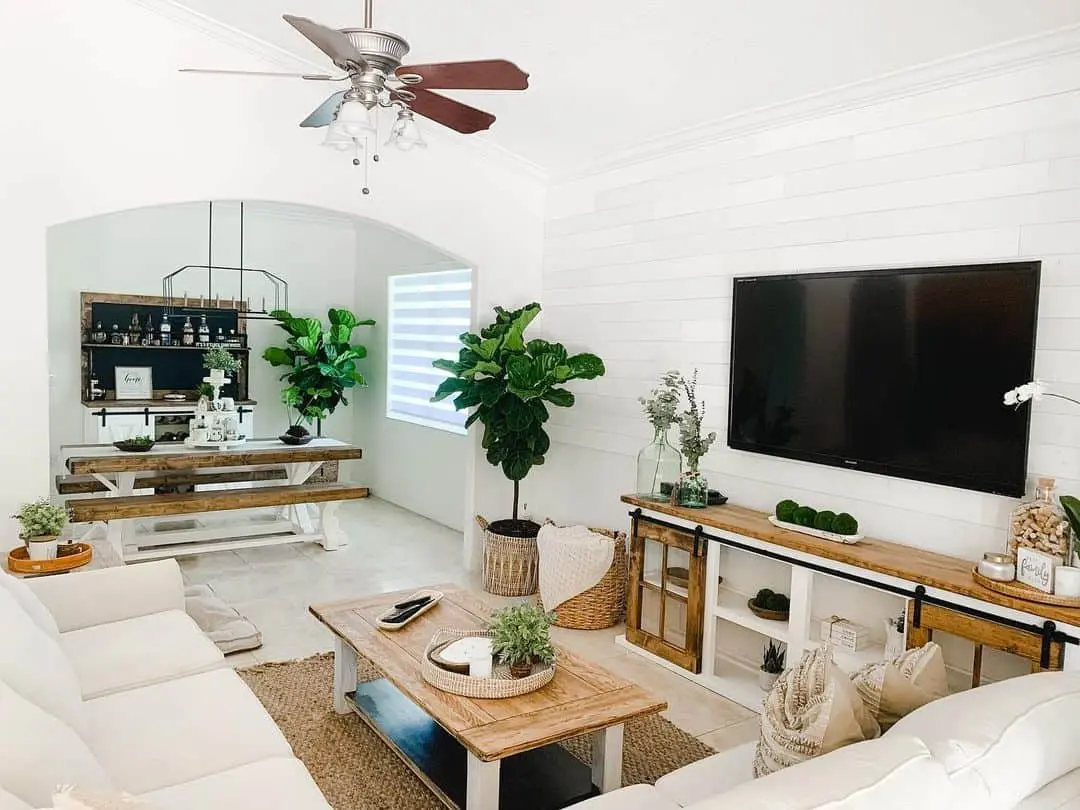 Conceal Media with a Sliding Barn Door Console