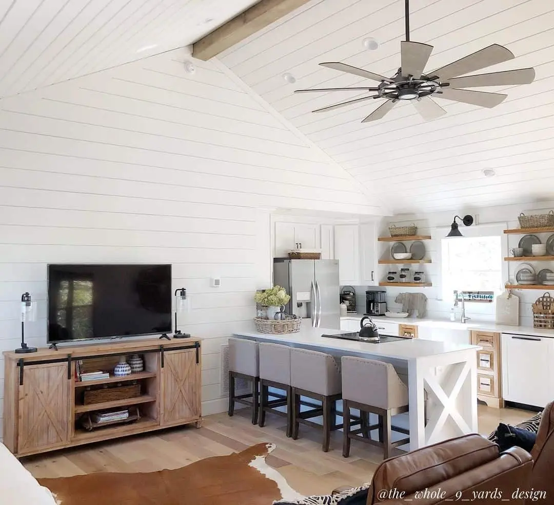 Opt for a Rustic Media Console with Sliding Barn Doors