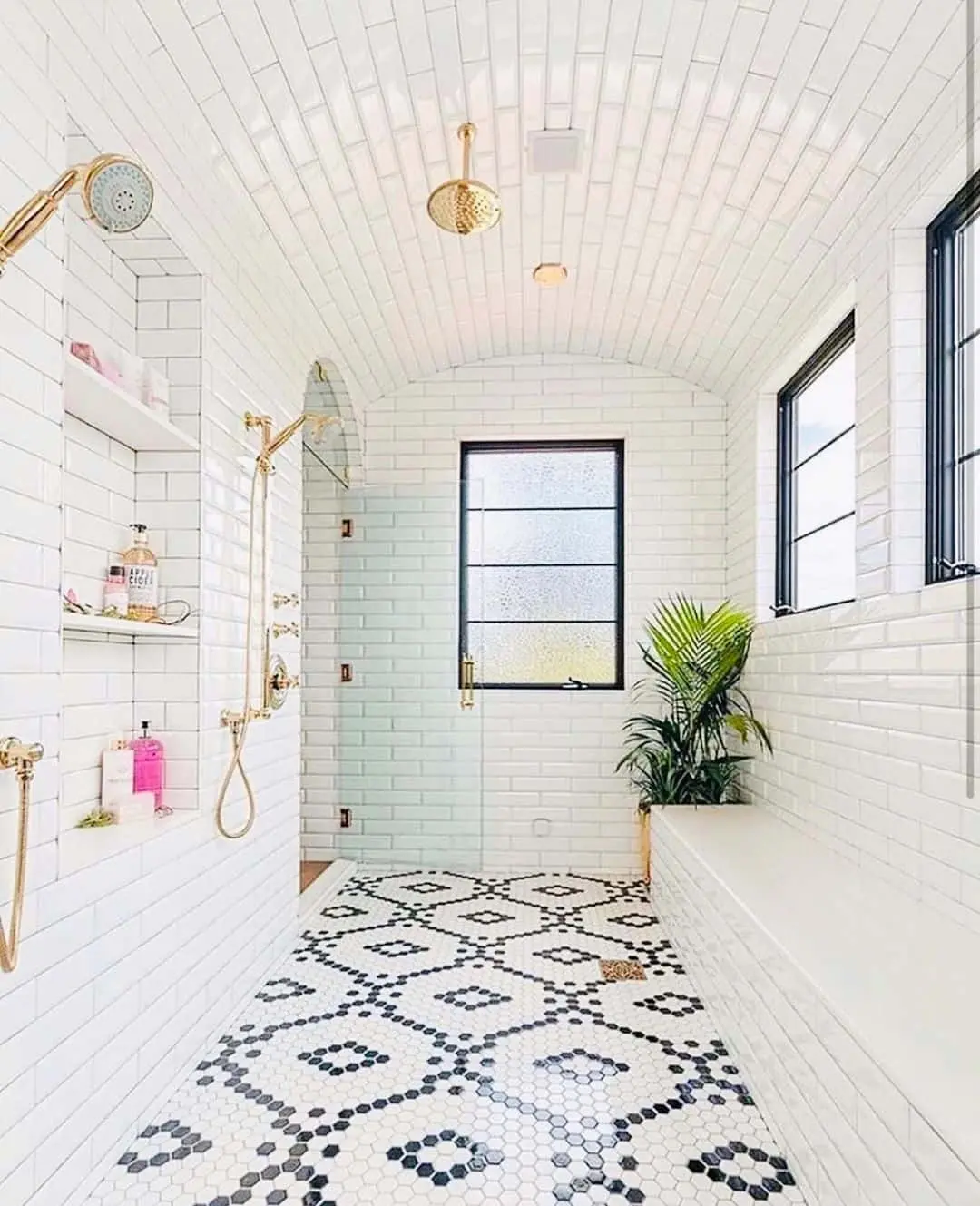 Gold Hardware Accents Shelves for a Touch of Glam