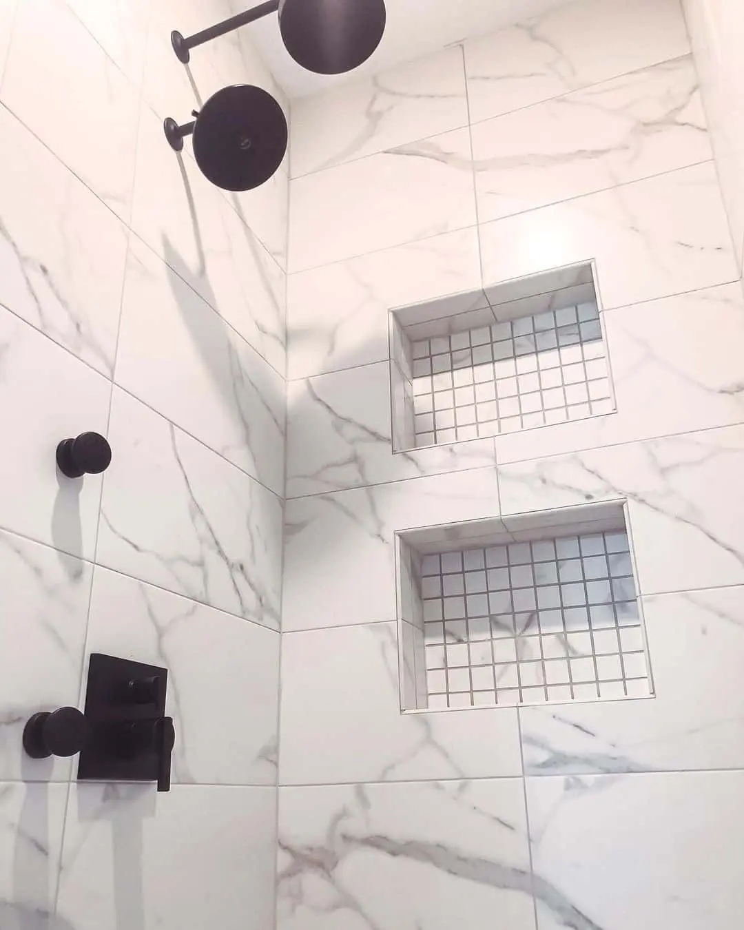 Dual Niches with Contrasting Mosaic Tile Backing