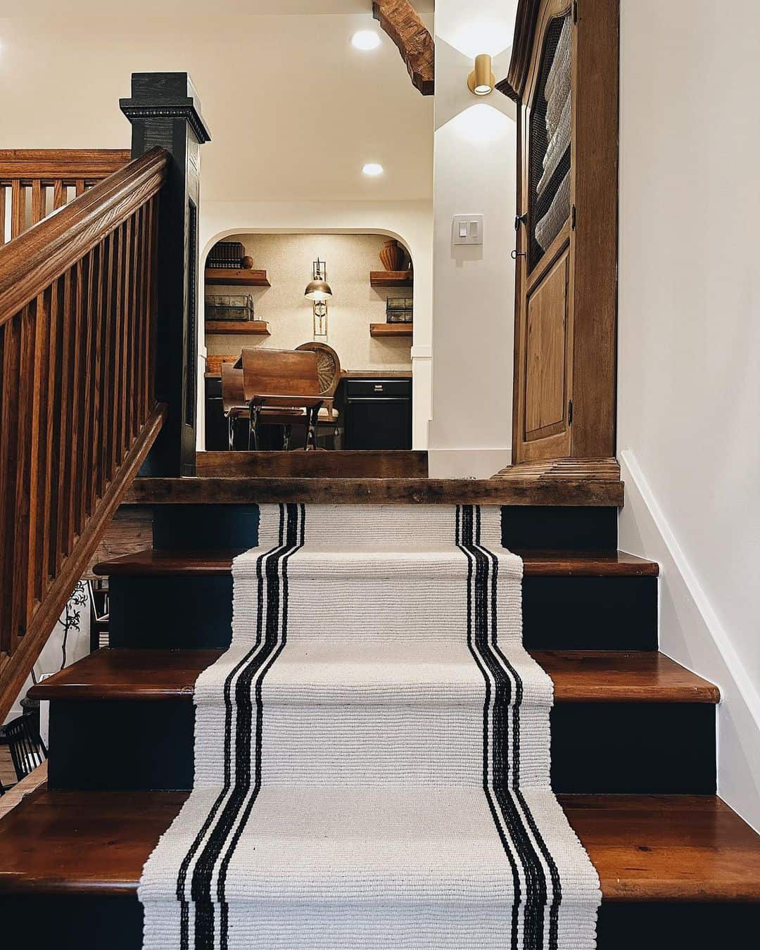 Incorporate Bold Contrast with a Striped Runner