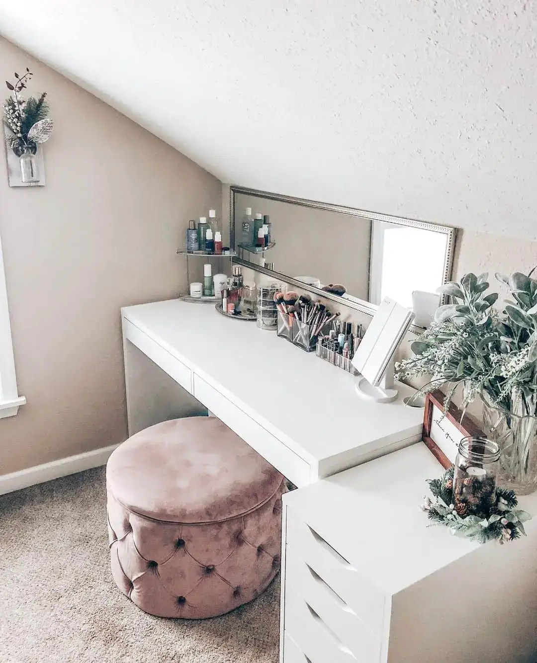 Clear Holders Keep Brushes and Makeup Organized on Your Vanity