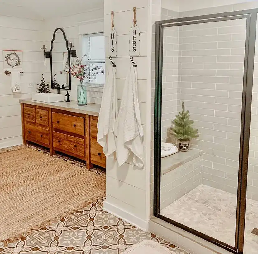 Light Gray Subway Tile Creates a Serene Shower Space