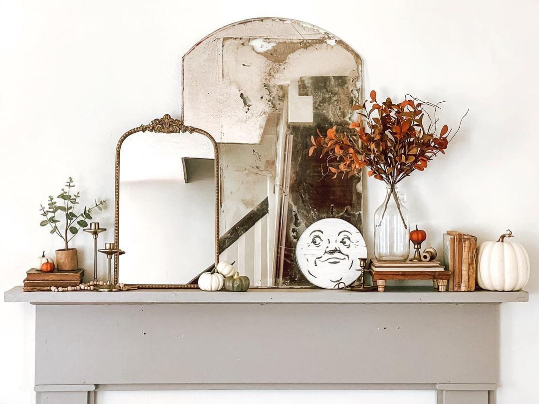 Layer Mirrors Above a Mantel to Create Depth